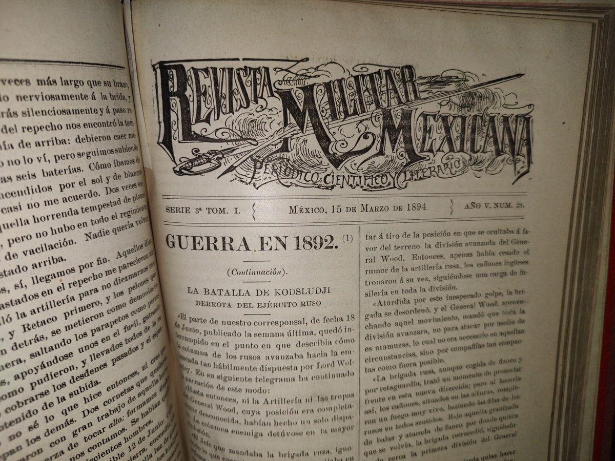 65- Revista Militar Mexicana - Varios Números - 1893