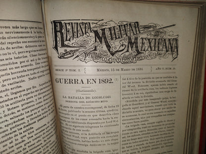 65- Revista Militar Mexicana - Varios Números - 1893
