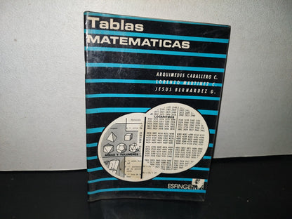 114- Tablas Matemáticas - Arquímedes Caballero C. - Editorial Esfinge