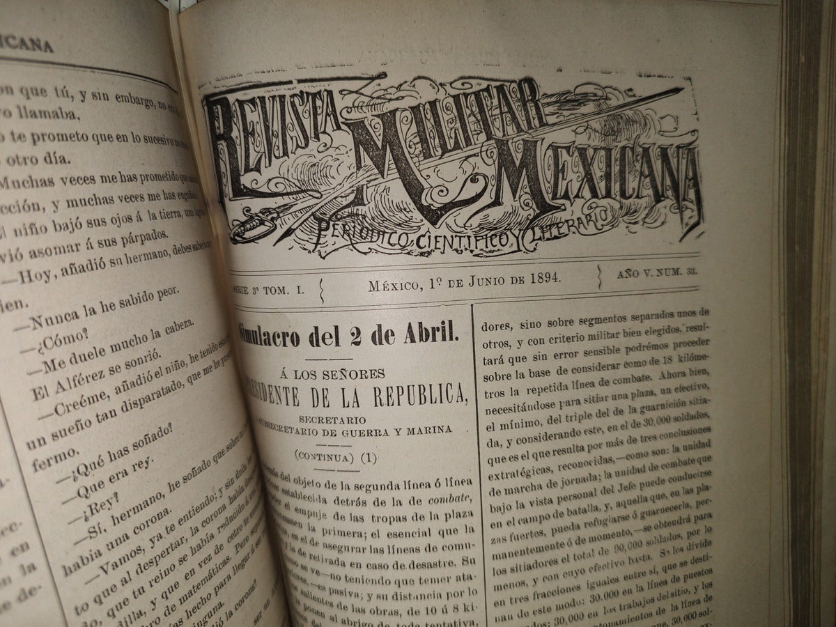 65- Revista Militar Mexicana - Varios Números - 1893