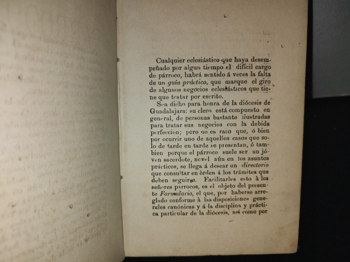 64- Formulario Parroquial. Con La Licencia Necesaria - Guadalajara 1886