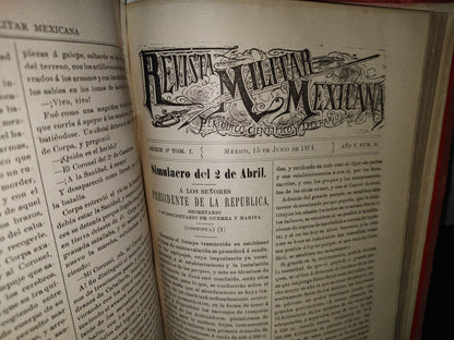 65- Revista Militar Mexicana - Varios Números - 1893