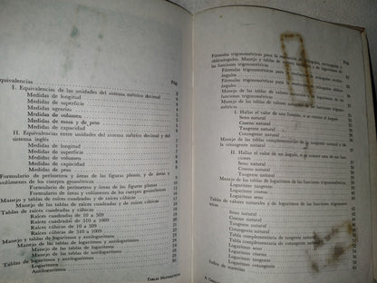 114- Tablas Matemáticas - Arquímedes Caballero C. - Editorial Esfinge
