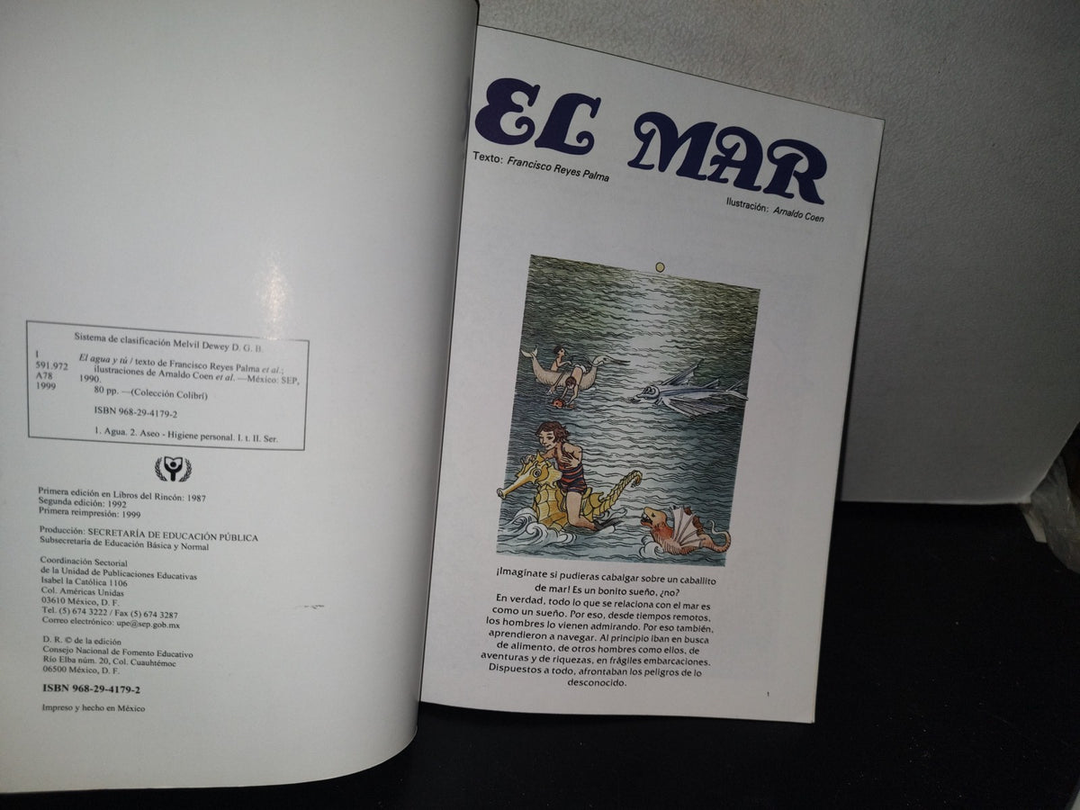 93- Libros Del Rincón Sep. Colibrí. El Agua Y Tú - 1999