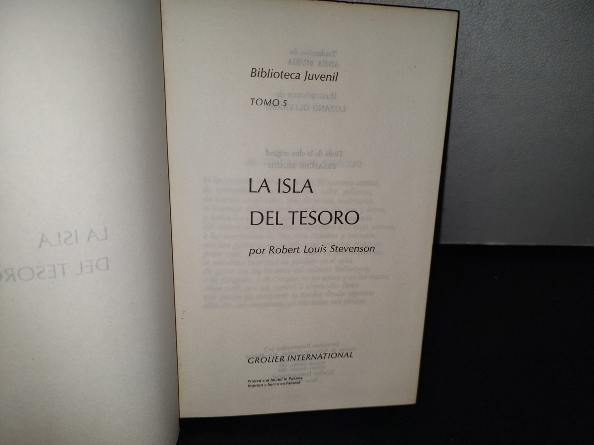 87-2- Biblioteca Juvenil Tomo 5. La Isla Del Tesoro - Robert Louis Stevenson - Grolier - 1986
