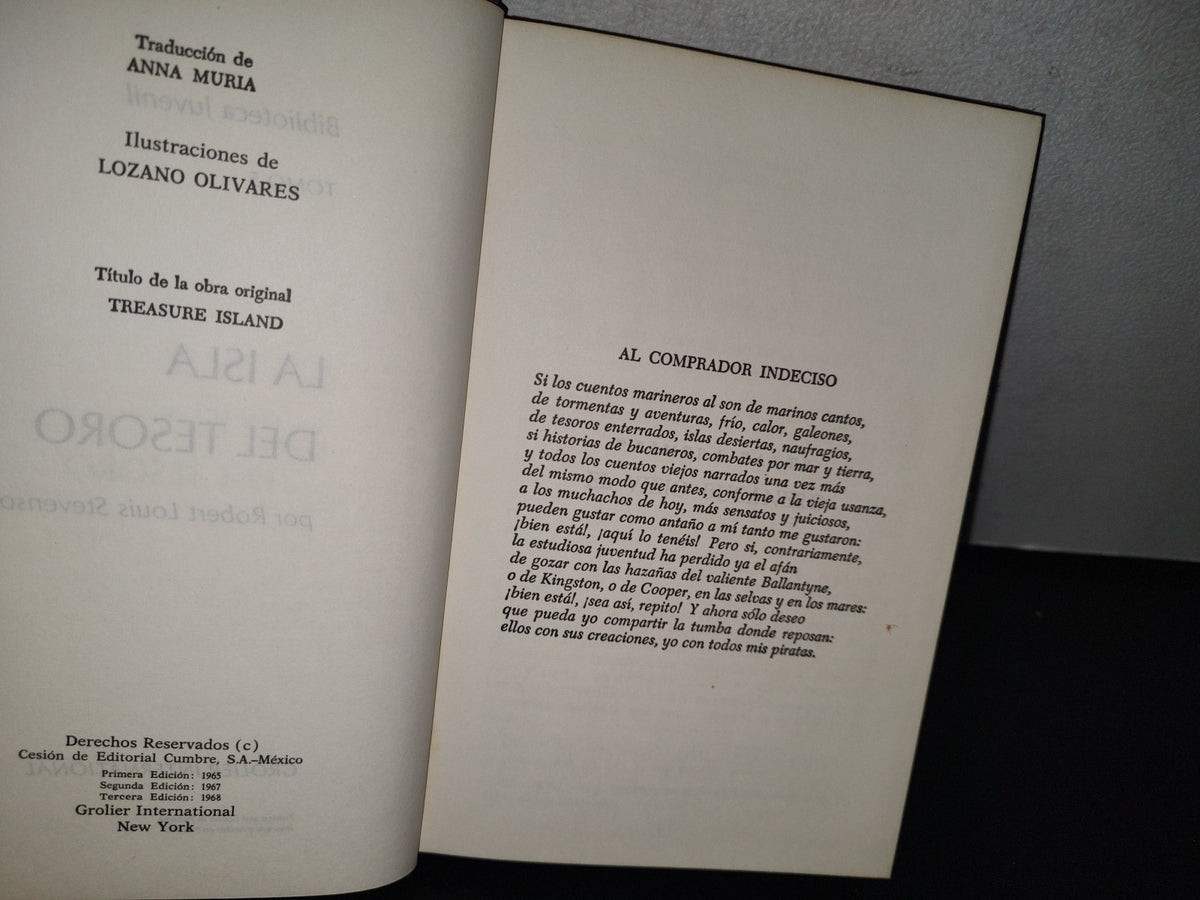 87-2- Biblioteca Juvenil Tomo 5. La Isla Del Tesoro - Robert Louis Stevenson - Grolier - 1986