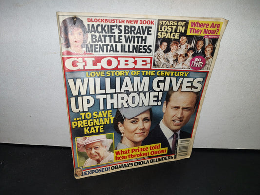 75- Globe Magazine. Stars Of Lost In Space, Jackie'S Brave Battle With Mental Illness. November 2014