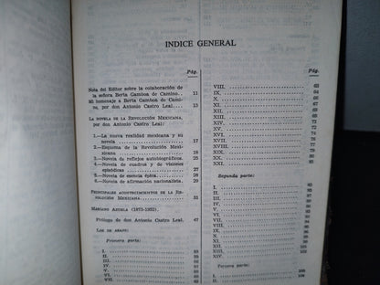 57- La Novela De La Revolución Mexicana Tomo I - Antonio Castro Leal. Aguilar - 1965