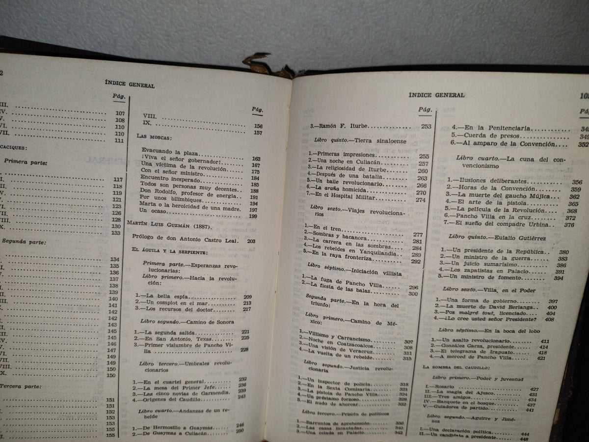57- La Novela De La Revolución Mexicana Tomo I - Antonio Castro Leal. Aguilar - 1965