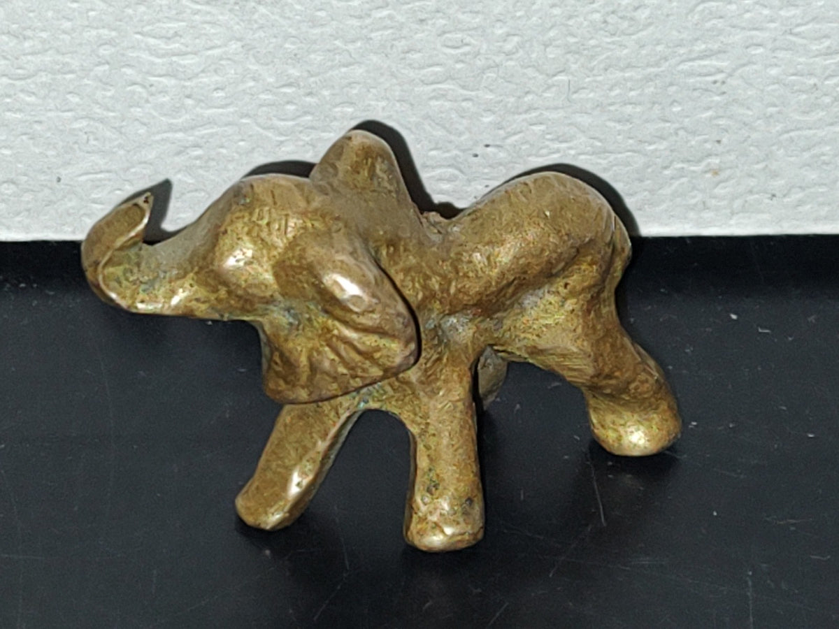 A5- Elefante Miniatura De Bronce - 70'S