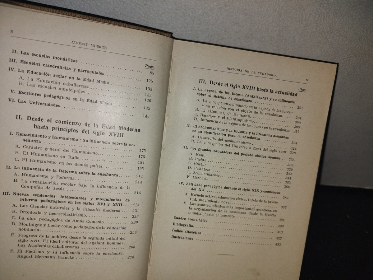 64- Colección Labor. Historia De La Pedagogía - August Messer - 1930