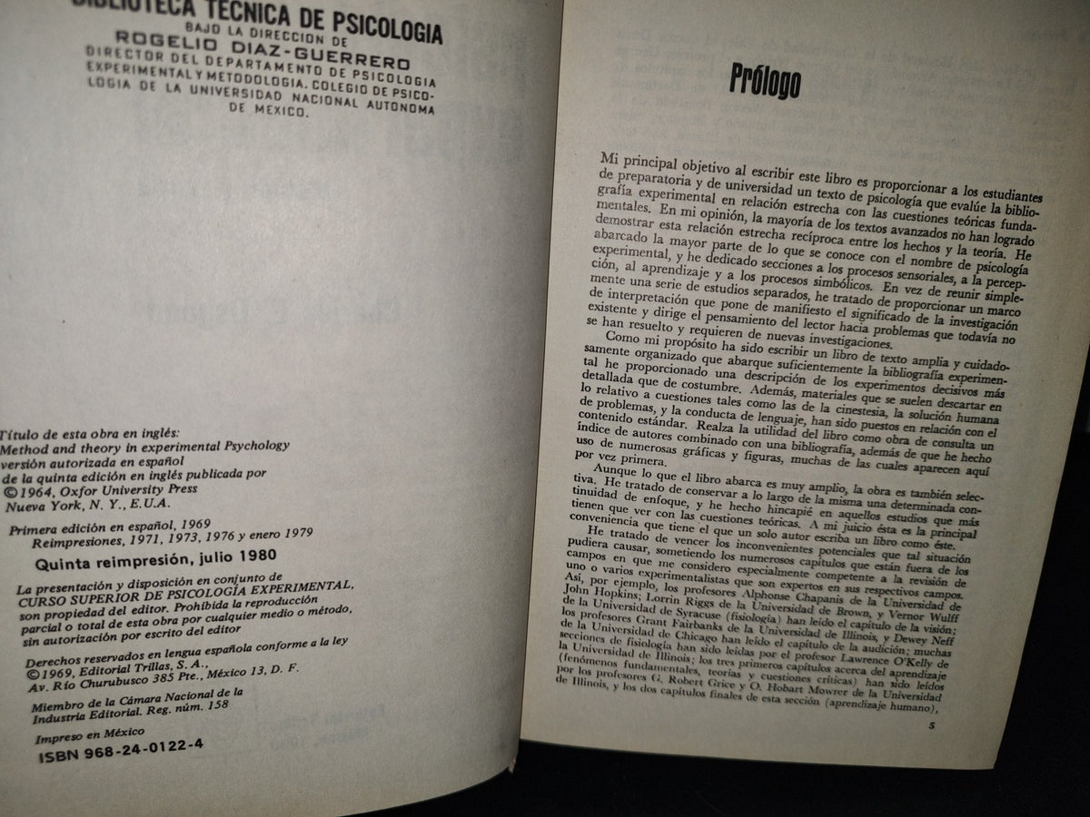 174- Curso Superior De Psicología Experimental. Métodos Y Teoría - Charles E. Osgood