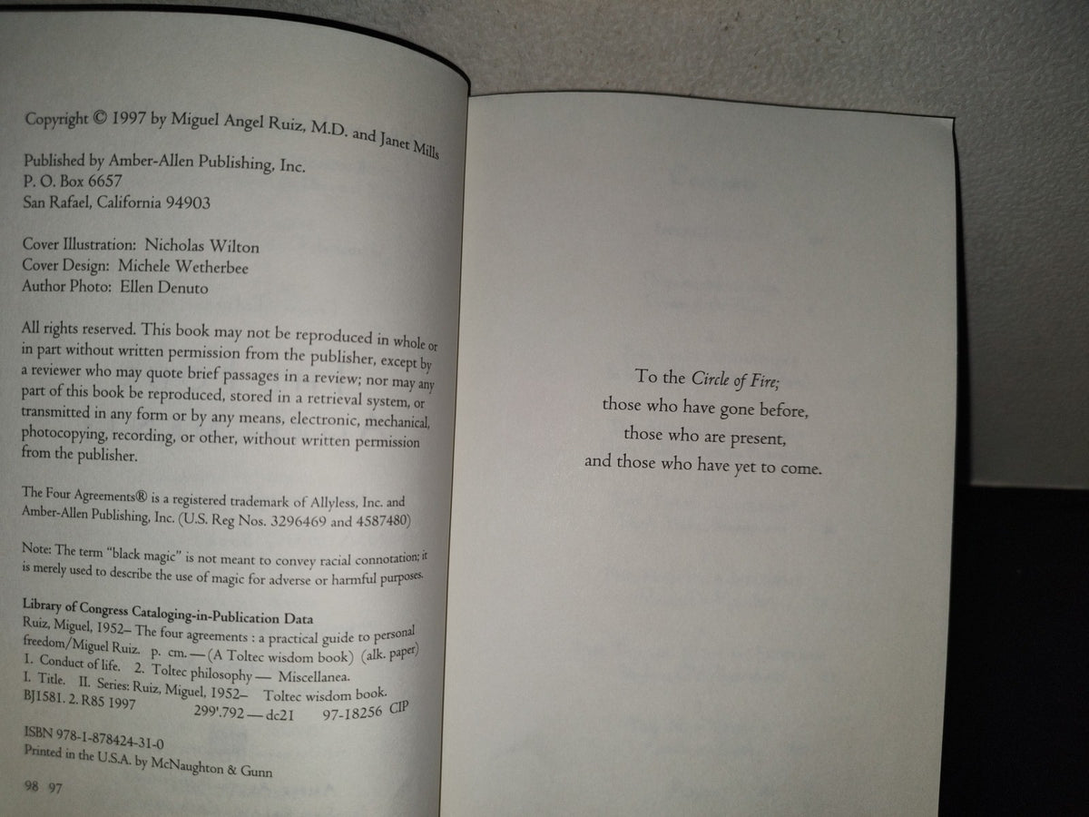 202- The Four Agreements. A Toltec Wisdom Book - Don Miguel Ruiz - 1997