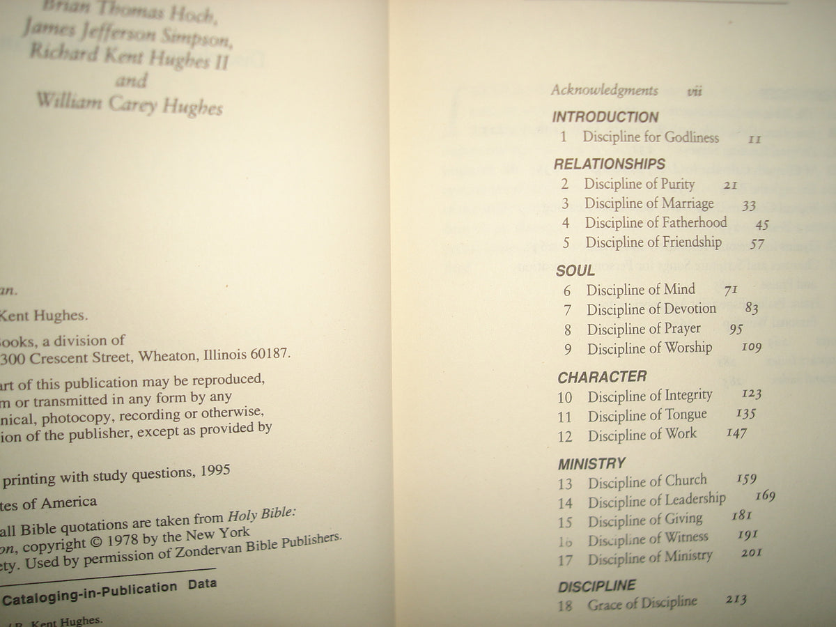 167- Disciplinas De Un Hombre Piadoso / Disciplines Of A Godly Man - R. Kent Hughes - 1995