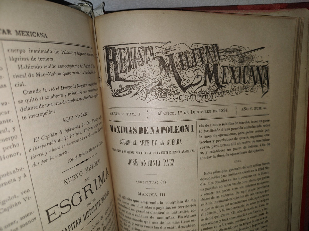 65- Revista Militar Mexicana - Varios Números - 1893