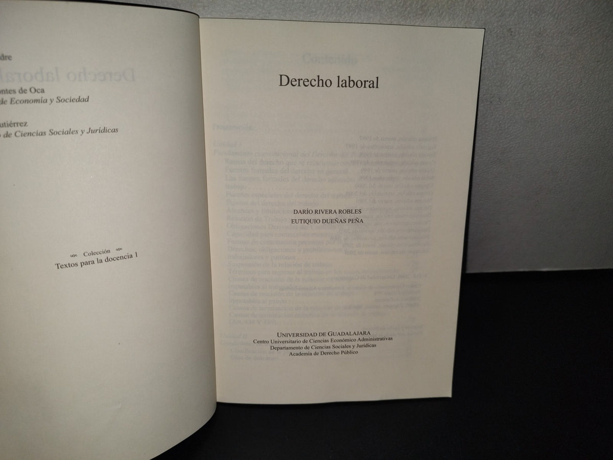 114- Derecho Laboral - Eutiquio Dueñas Peña, Darío Rivera Robles - Universidad De Guadalajara