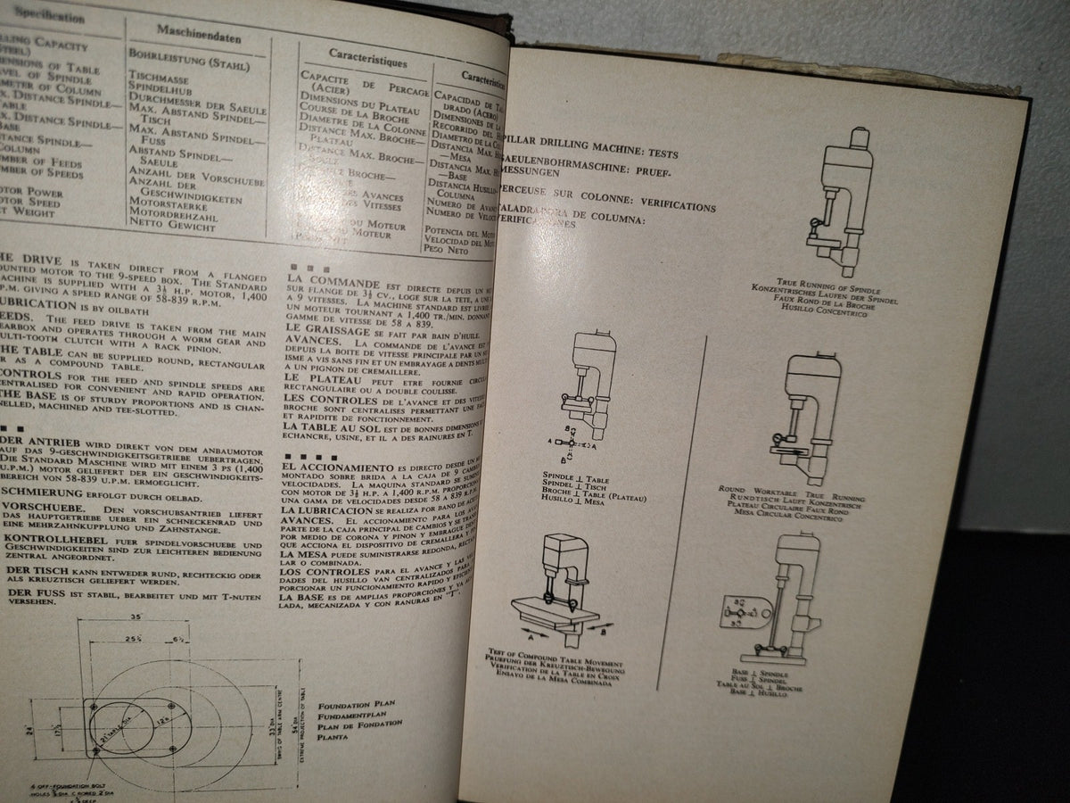 180- Máquinas Para Utillaje. En 4 Idiomas - H. E. Horten - Editorial Blume - Primera Edición 1966