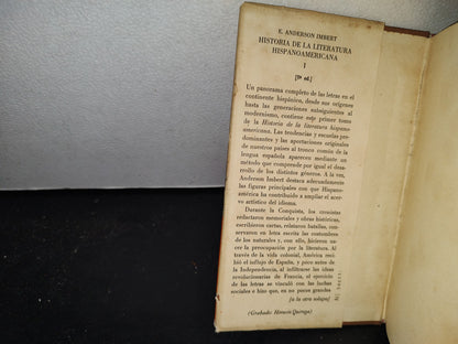66- E. Anderson Imbert: Historia De La Literatura Hispanoamericana. Los 2 Tomos En Tapa Dura - Breviarios. Fondo De Cultura Económica - 1965
