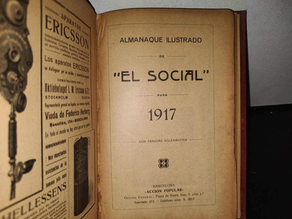 65- Almanaque Ilustrado De ”El Social” Para 1917