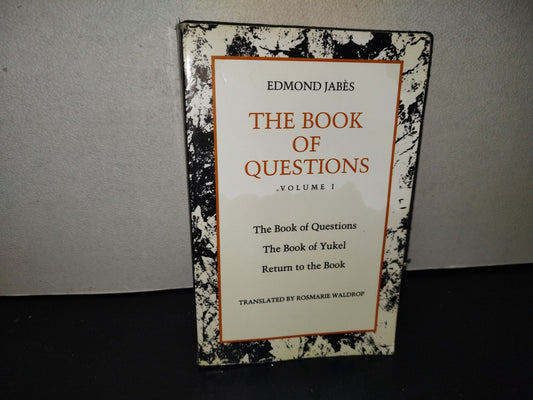 220- The Book Of Questions. Volume I. The Boom Of Questions, The Book Of Yukel, Return To The Book - Edmon Jabès. Wesleyan University Press