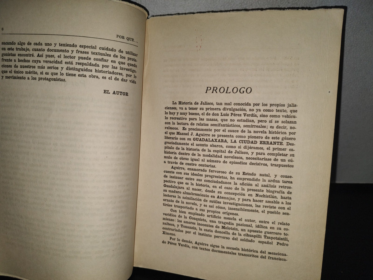 92- Guadalaxara. Ciudad Errante. Novela Histórica - Manuel J. Aguirre - México, Primera Edición, 1951