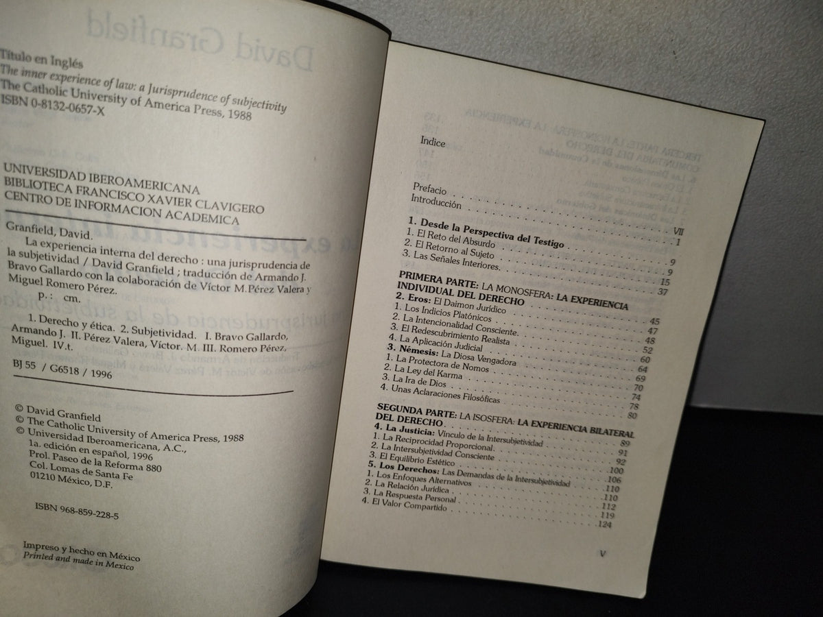 75- La Experiencia Interna Del Derecho. Una Jurisprudencia De La Subjetividad - David Granfield