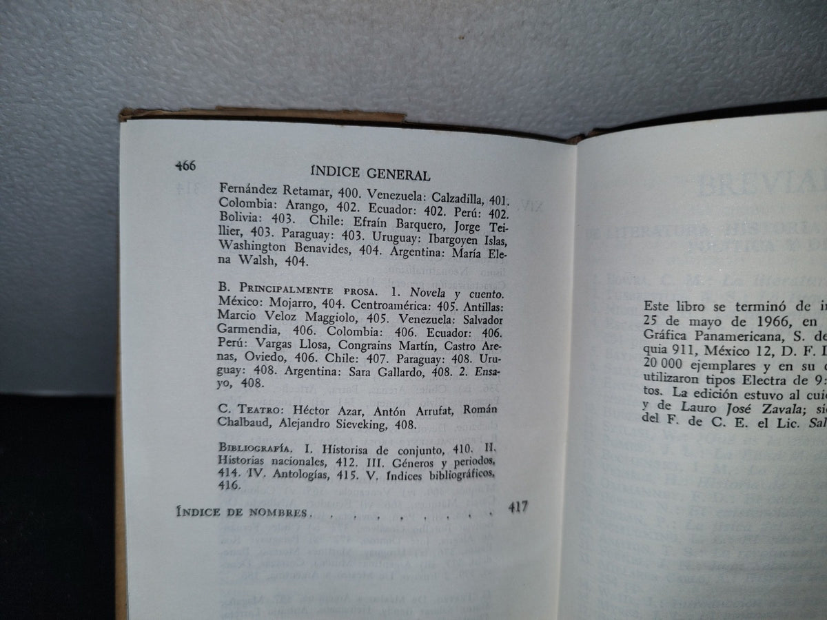 66- E. Anderson Imbert: Historia De La Literatura Hispanoamericana. Los 2 Tomos En Tapa Dura - Breviarios. Fondo De Cultura Económica - 1965