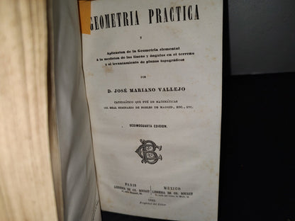 60- Compendio De Matemáticas Puras Y Mixtas. Tomo Primero - José Mariano Vallejo - 1883