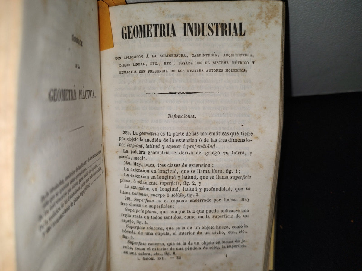60- Compendio De Matemáticas Puras Y Mixtas. Tomo Primero - José Mariano Vallejo - 1883