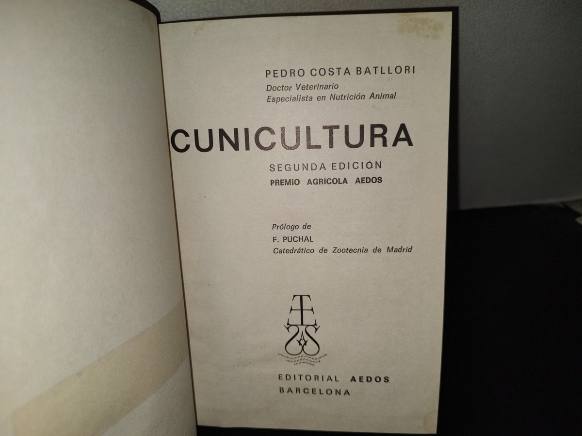 114- Cunicultura - Pedro Costa Batllori - Editorial Aedos