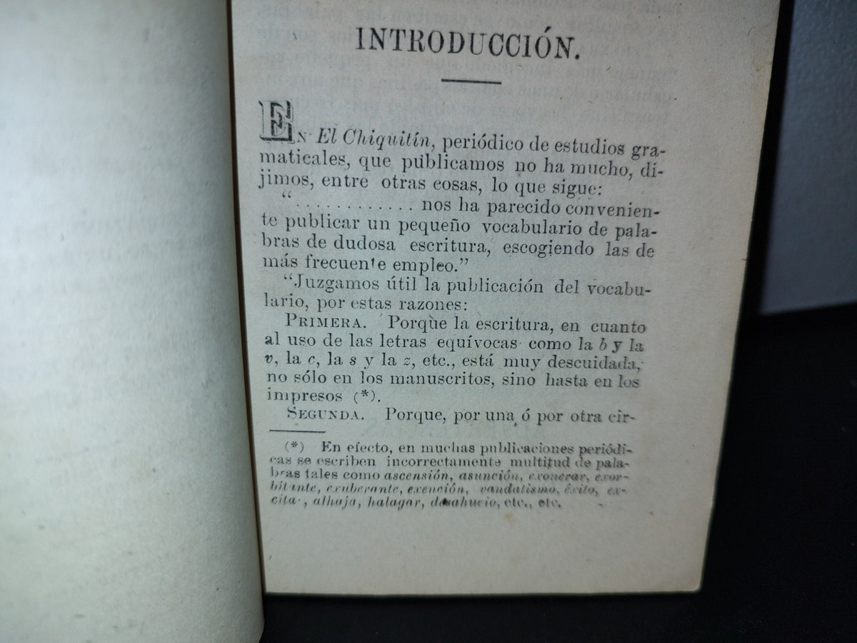 63- Pequeño Vocabulario De Palabras De Escritura Dudosa - 1896