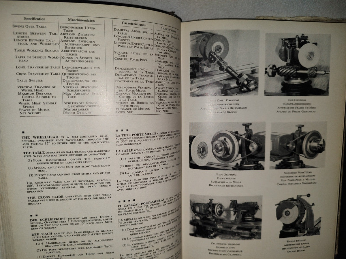 180- Máquinas Para Utillaje. En 4 Idiomas - H. E. Horten - Editorial Blume - Primera Edición 1966