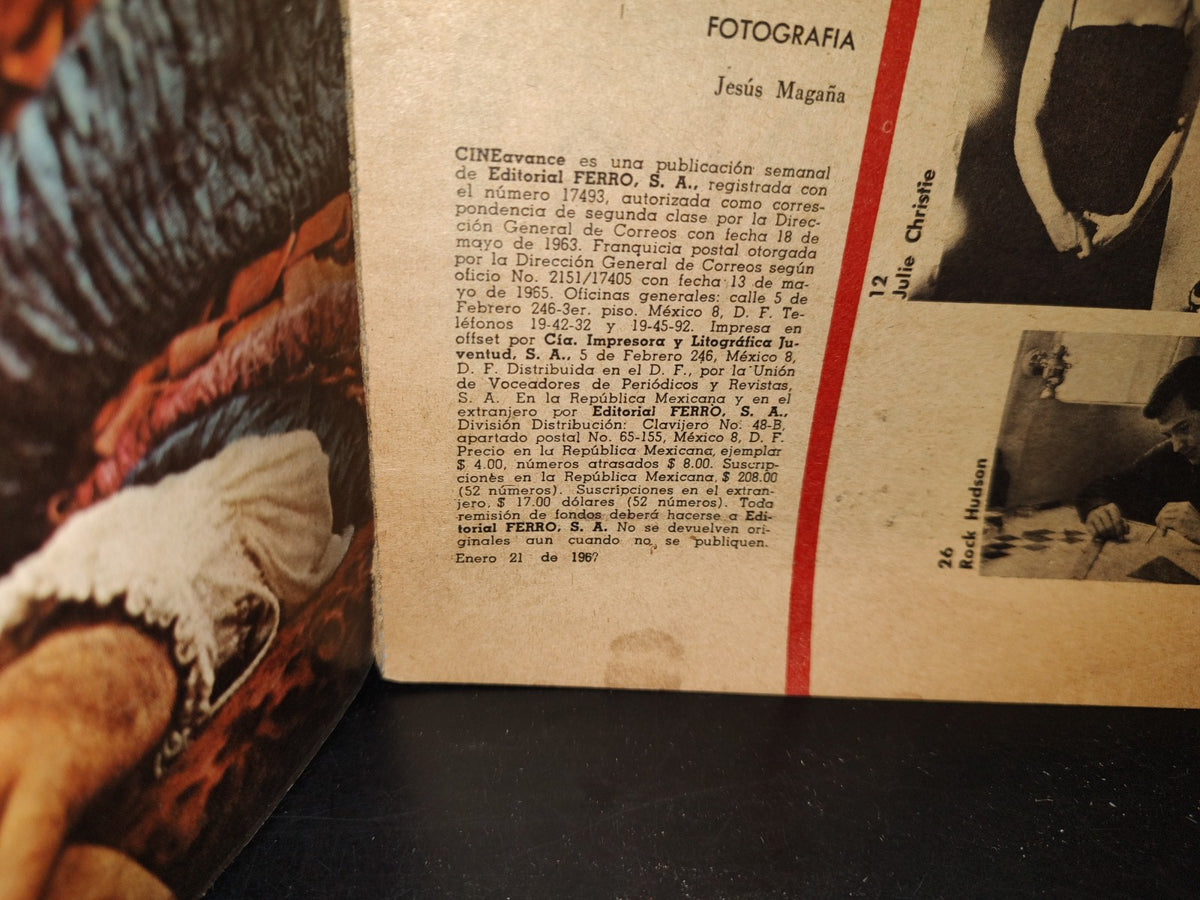 188- Revista De Cine. Cineavance. Ann-Margret. Análisis Del Cine Mexicano En 1966 - Enero 1967