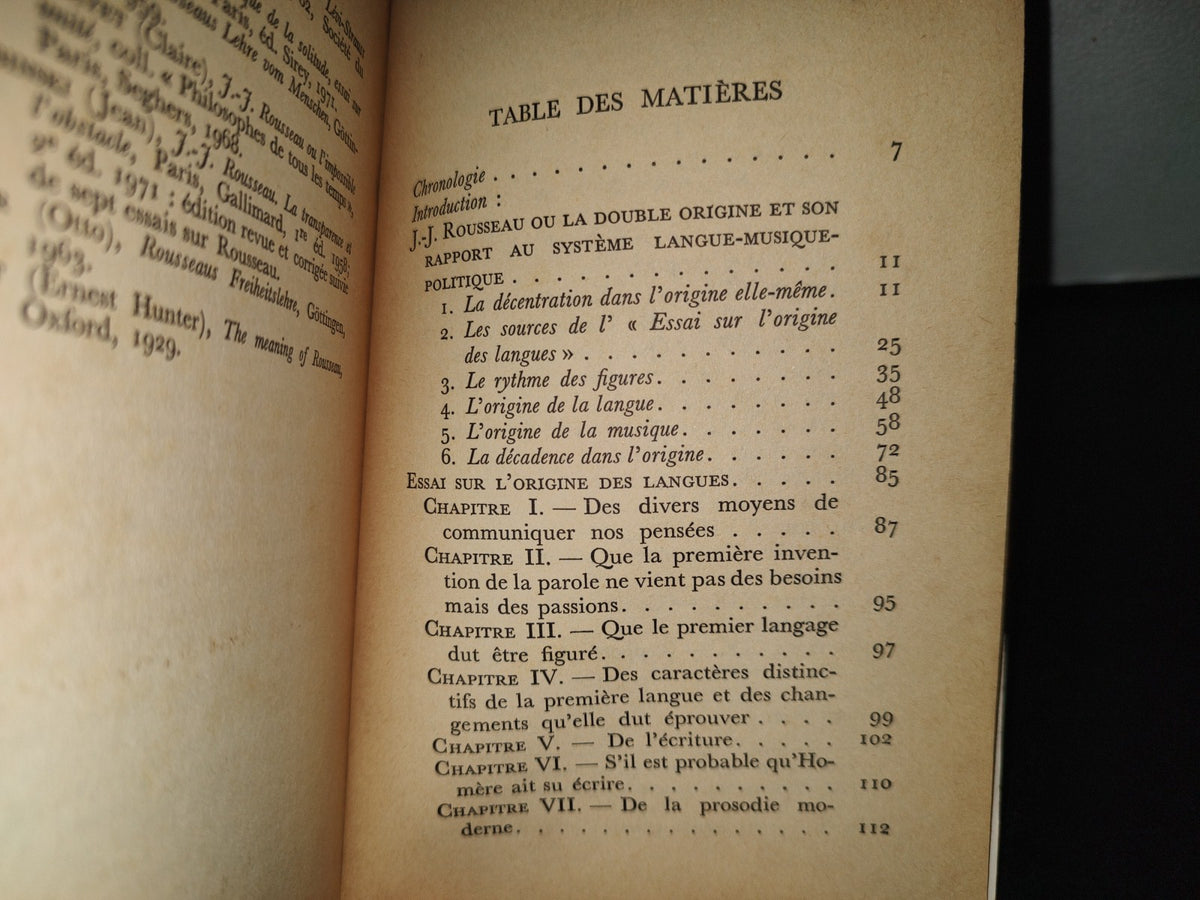 199- Essai Sur L'Origine Des Langues - Jean-Jacques Rousseau - 1974