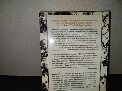220- The Book Of Questions. Volume I. The Boom Of Questions, The Book Of Yukel, Return To The Book - Edmon Jabès. Wesleyan University Press
