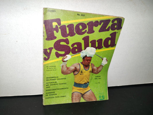 188- Revista De Culturismo. Fuerza Y Salud. Desarrolle Deltoides Gigantes No. 302 - Mayo 1982