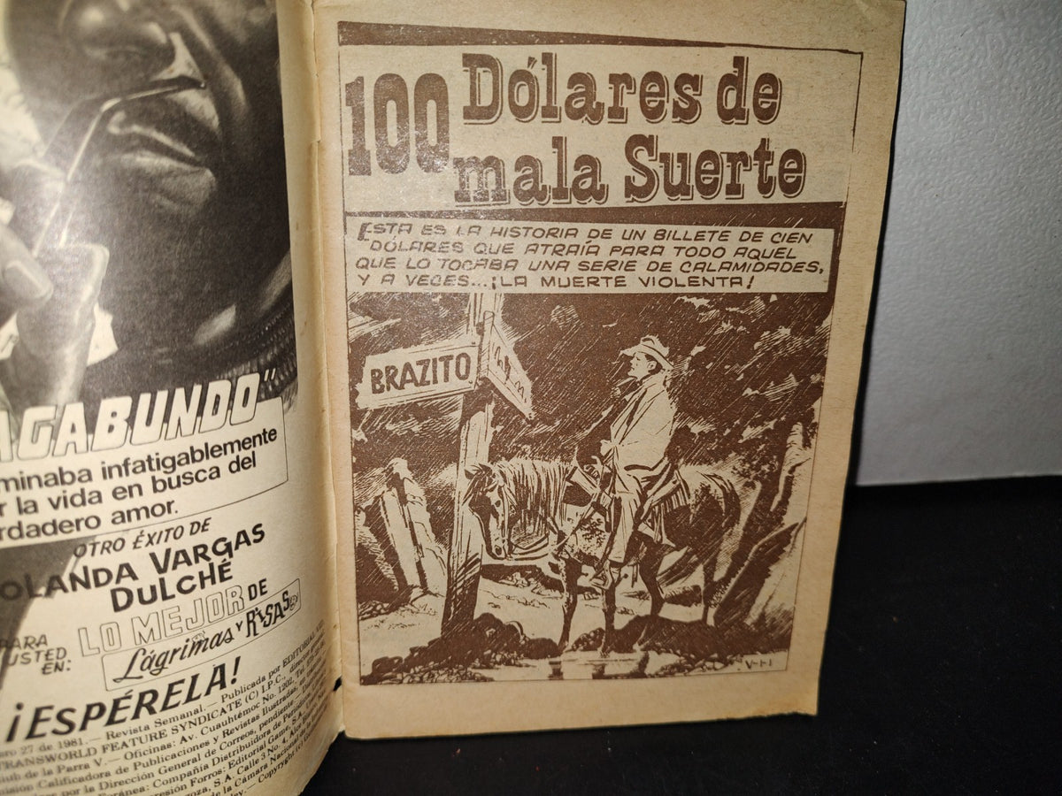 66- Una Del Oeste. Cien Dólares De Mala Suerte - Año 1. No. 1. Febrero 27 De 1981