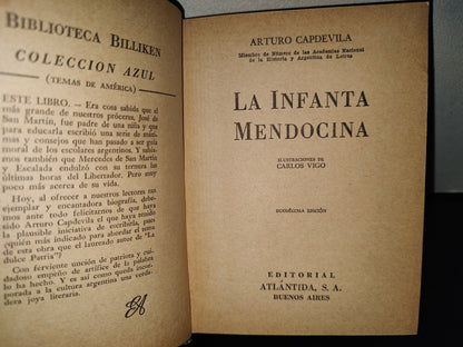 158- La Infanta Mendocina - Arturo Capdevila - Editorial Atlántida. Biblioteca Billiken - 1967