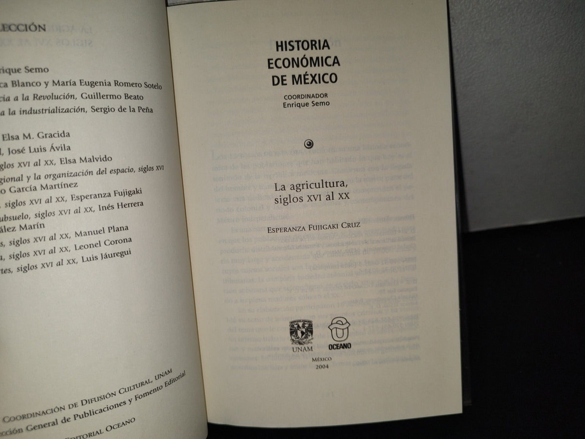 80- Historia Económica De México. La Agricultura, Siglos XVI Al XX - Esperanza Fujigaki - Universidad Nacional Autónoma De México - Primera Edición: 2004