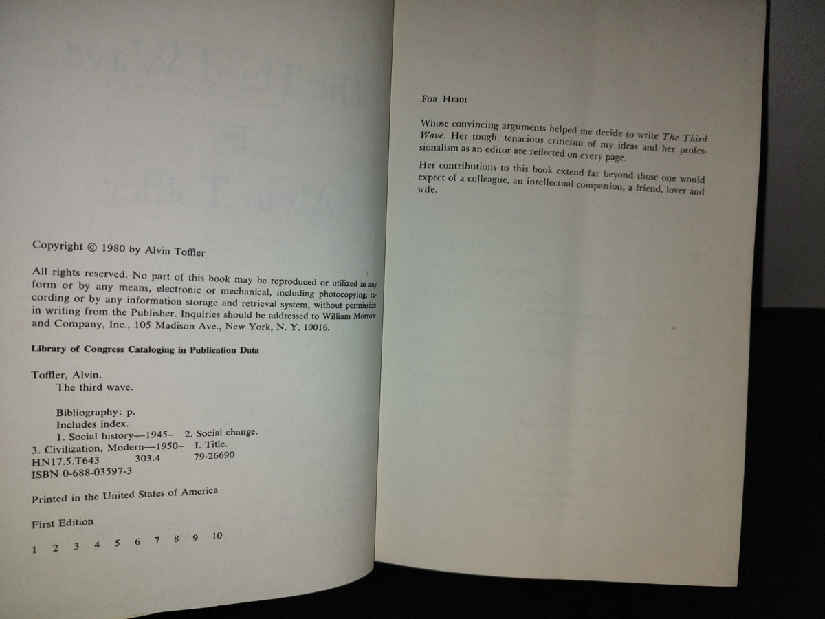 212- The Third Wave - Alvin Toffler - William Morrow And Company, Inc. - First Edition 1980