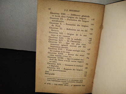 199- Essai Sur L'Origine Des Langues - Jean-Jacques Rousseau - 1974