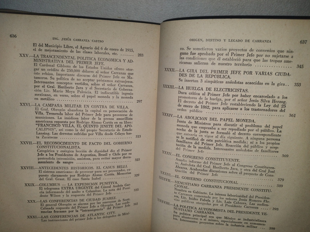 23- Origen, Destino Y Legado De Carranza - Ing. Jesús Carranza Castro - Primera Edición 1977