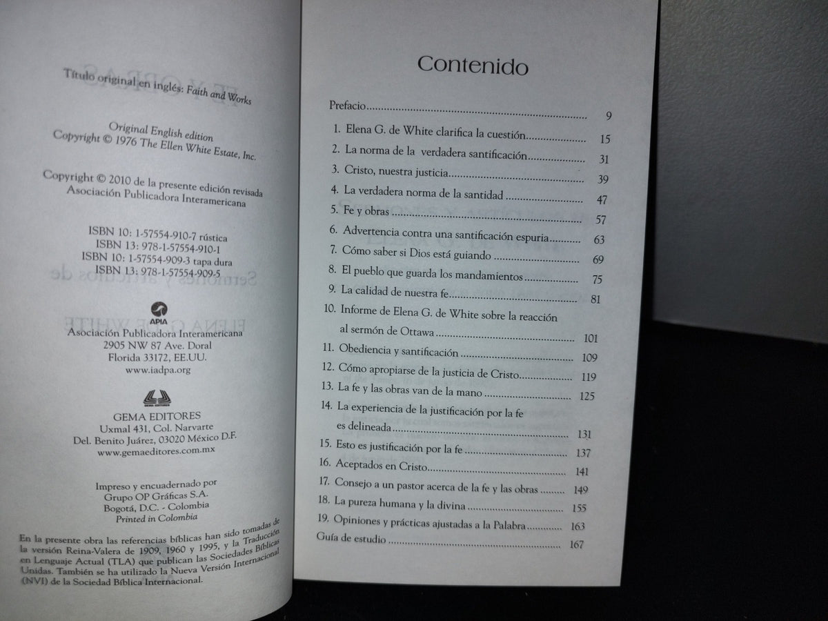 64- Fe Y Obras. Sermones Y Artículos De Elena G. De White