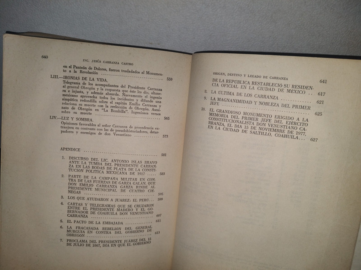23- Origen, Destino Y Legado De Carranza - Ing. Jesús Carranza Castro - Primera Edición 1977