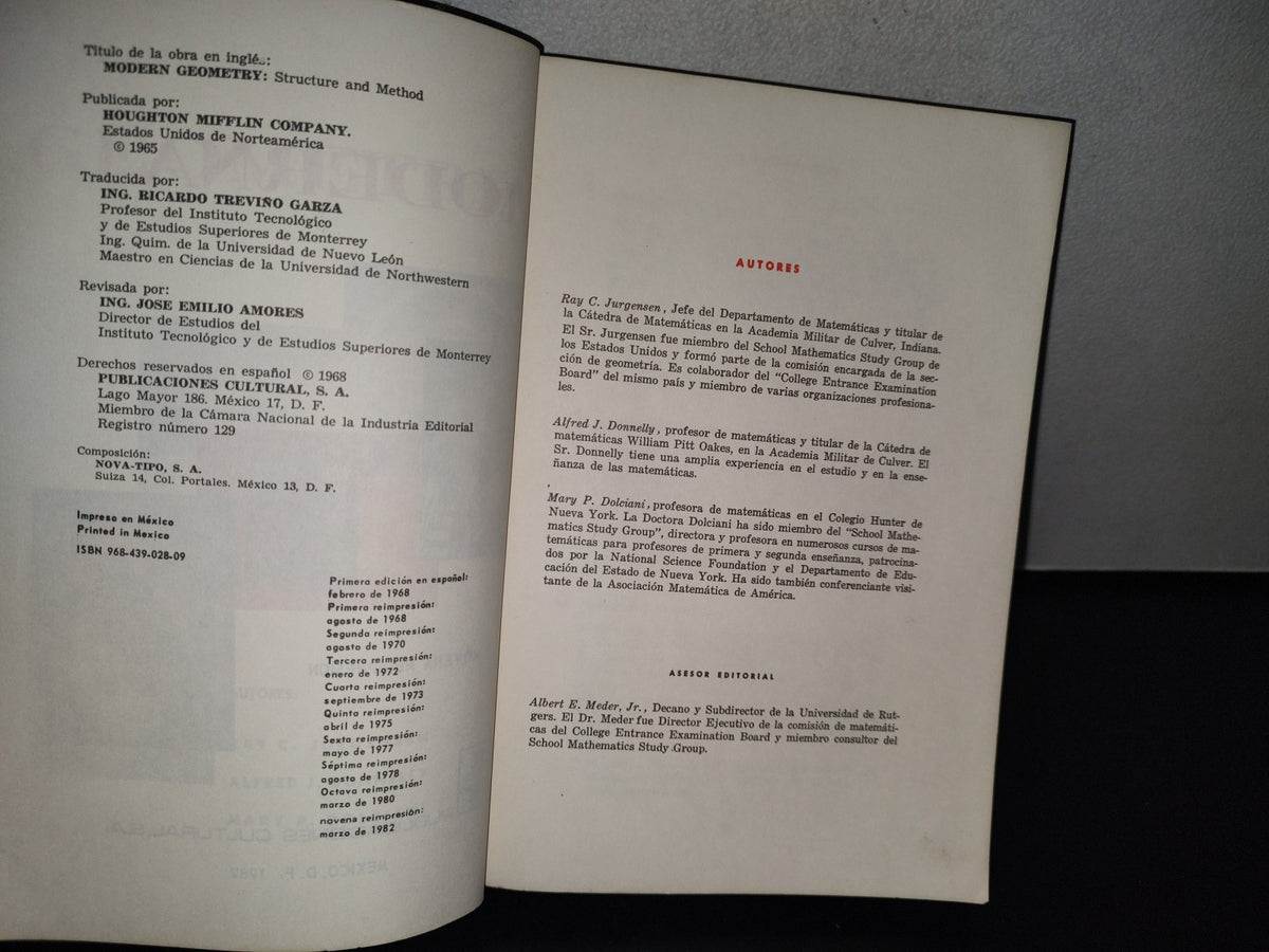 93- Geometría Moderna. Estructura Y Método - Jurgensen, Donnelly, Dolciani - 1982