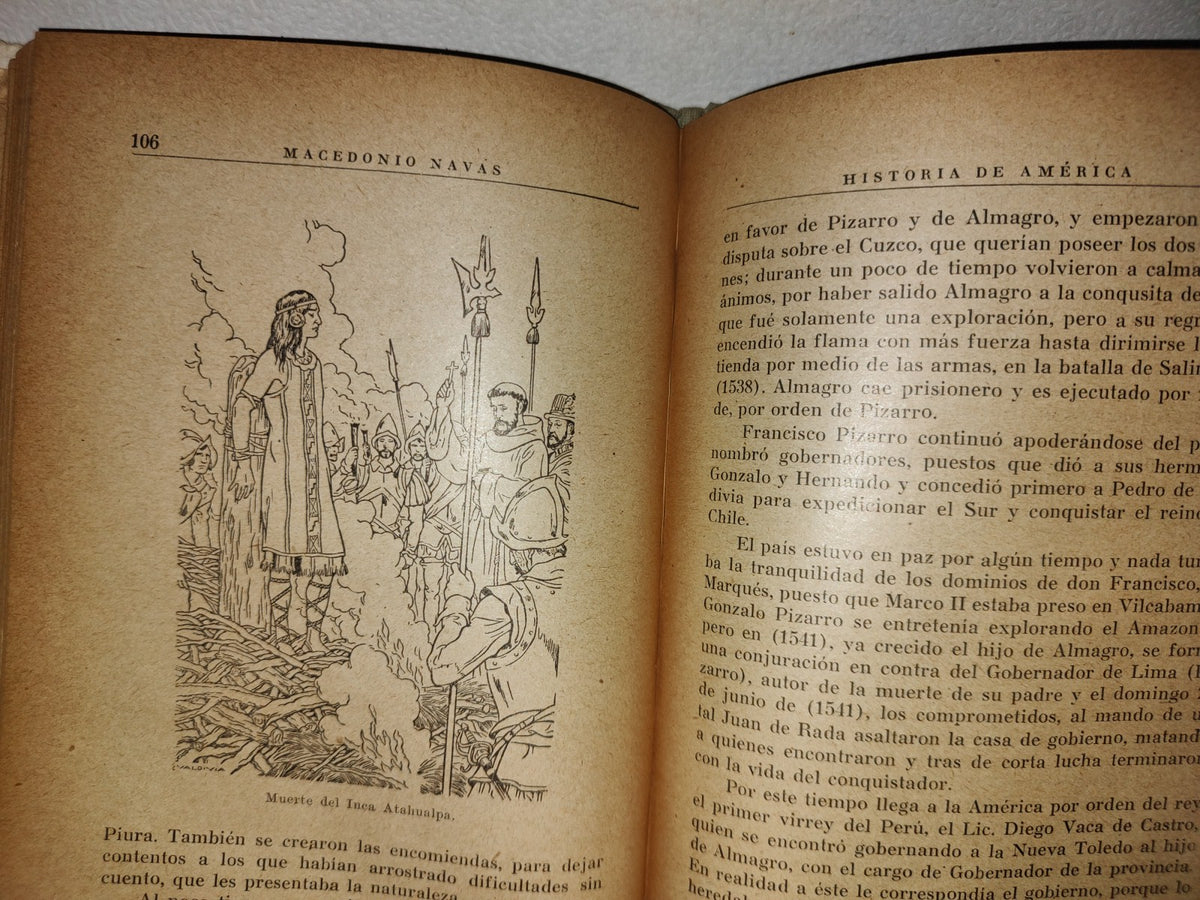 68- Historia De América. Programa Desarrollado Para El 5° Año De Primaria - Macedonio Navas - 1946