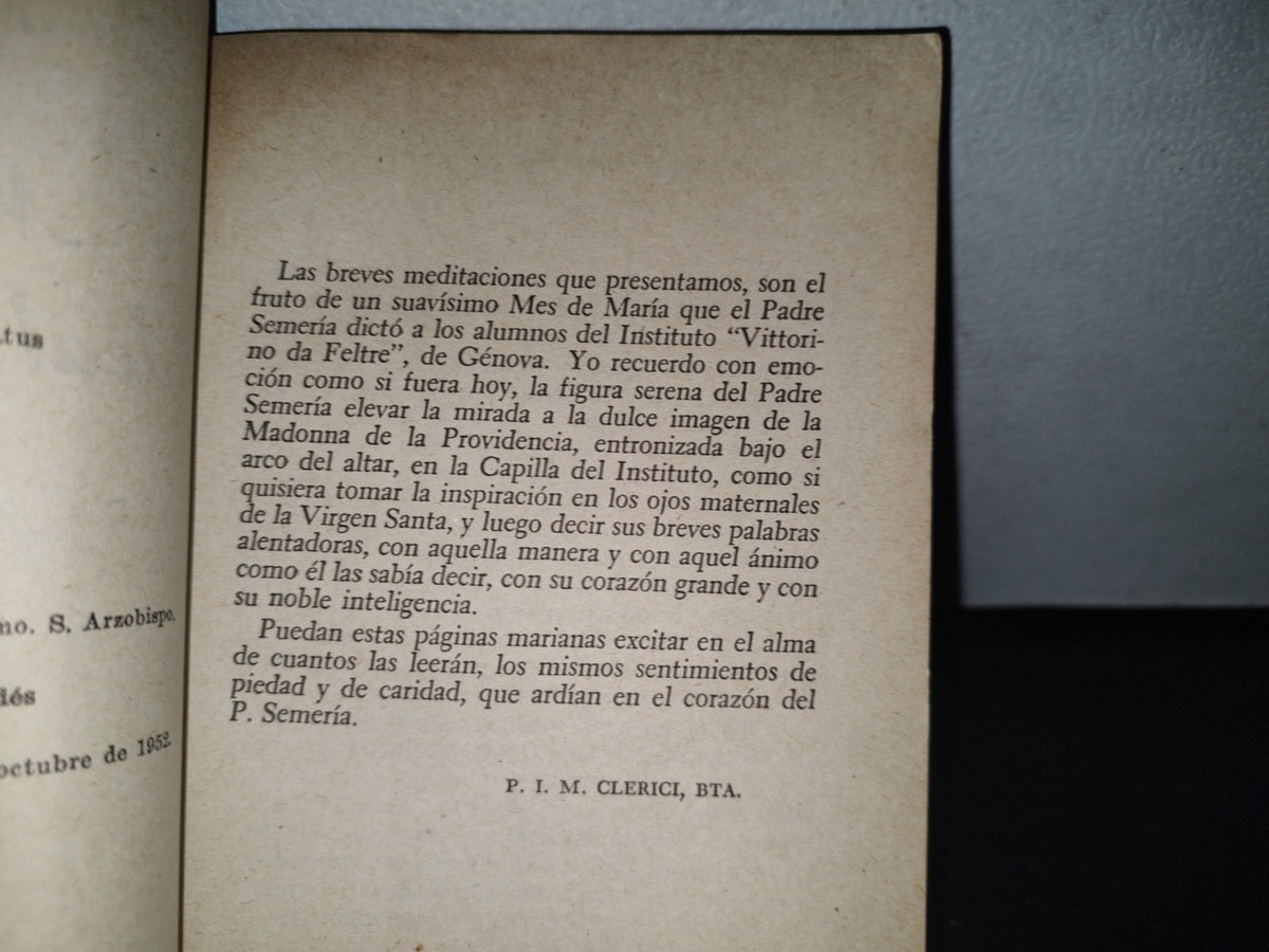 85- María Ideal De Virtud - P. Juan Semeria - Ediciones Paulinas - 1952