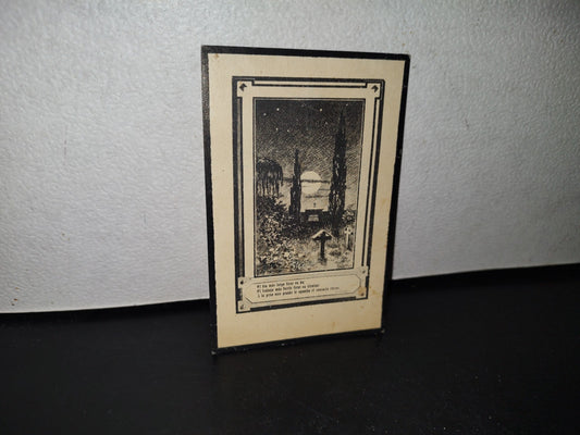 A10C1-2- Invitación De Aniversario Luctuoso. Imagen De Serena Noche De Luna Llena En Panteón - 1935