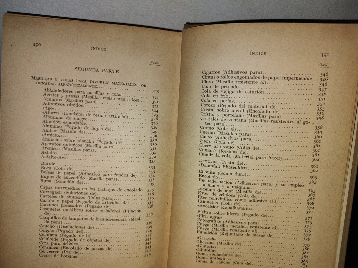 63- Colas Y Masillas - K. Micksch. Editorial Gustavo Gili, S. A. - 1944