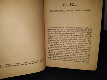 65- Luz Y Vida. El Sol En Sus Relaciones Con La Vida. La Circulación De Las Fuerzas Y El Fin Del Mundo. La Filosofía De La Generación - Luis Büchner - 1900'S